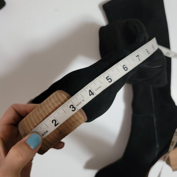 NEW Blondo Nada Knee High Boots Womens 9 Black Suede Minimalist Classic Chic - Picture 9 of 10